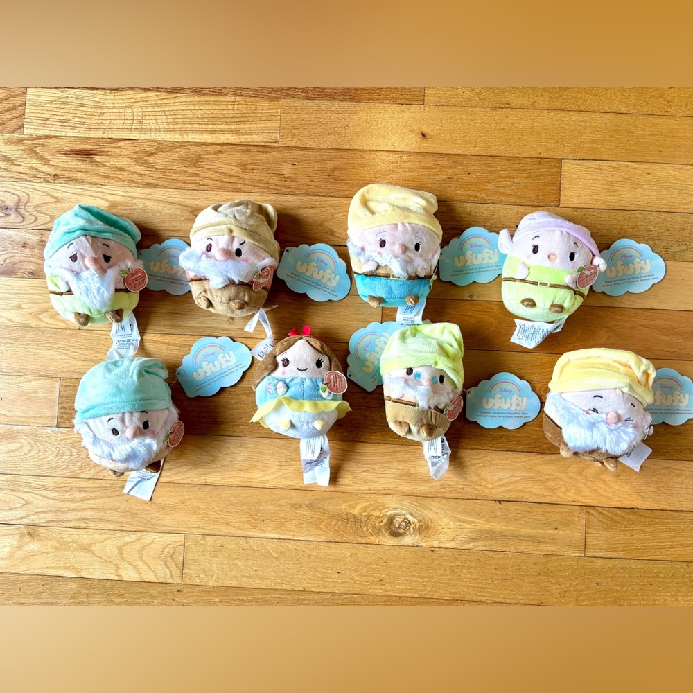 Disney Ufufy 4.5” Plush Snow White And The Seven Dwarfs Brand New With Tags Lot